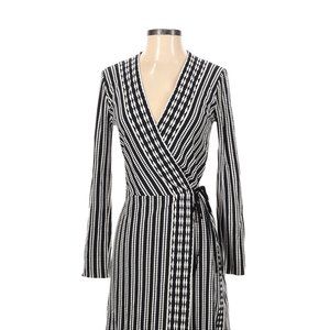 Tory Burch Striped Blue Wrap Dress